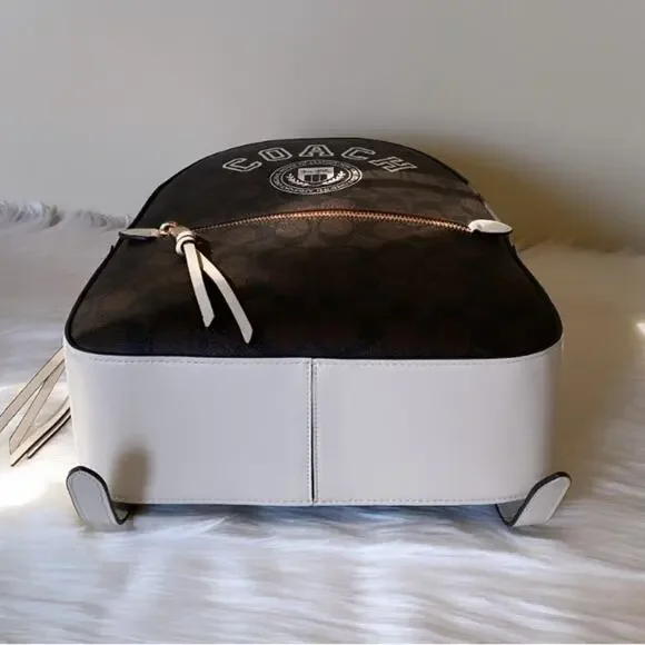 New Coach Jordyn Backpack Signature Canvas with Varsity Motiff - Picture 4 of 8